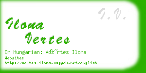 ilona vertes business card